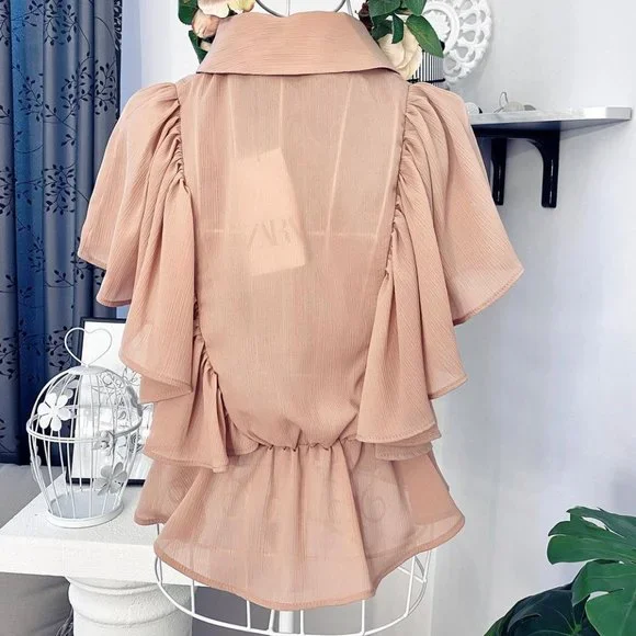 LAST ONE!!! ZARA Blouse with Contrasting Tie - Picture 12 of 12